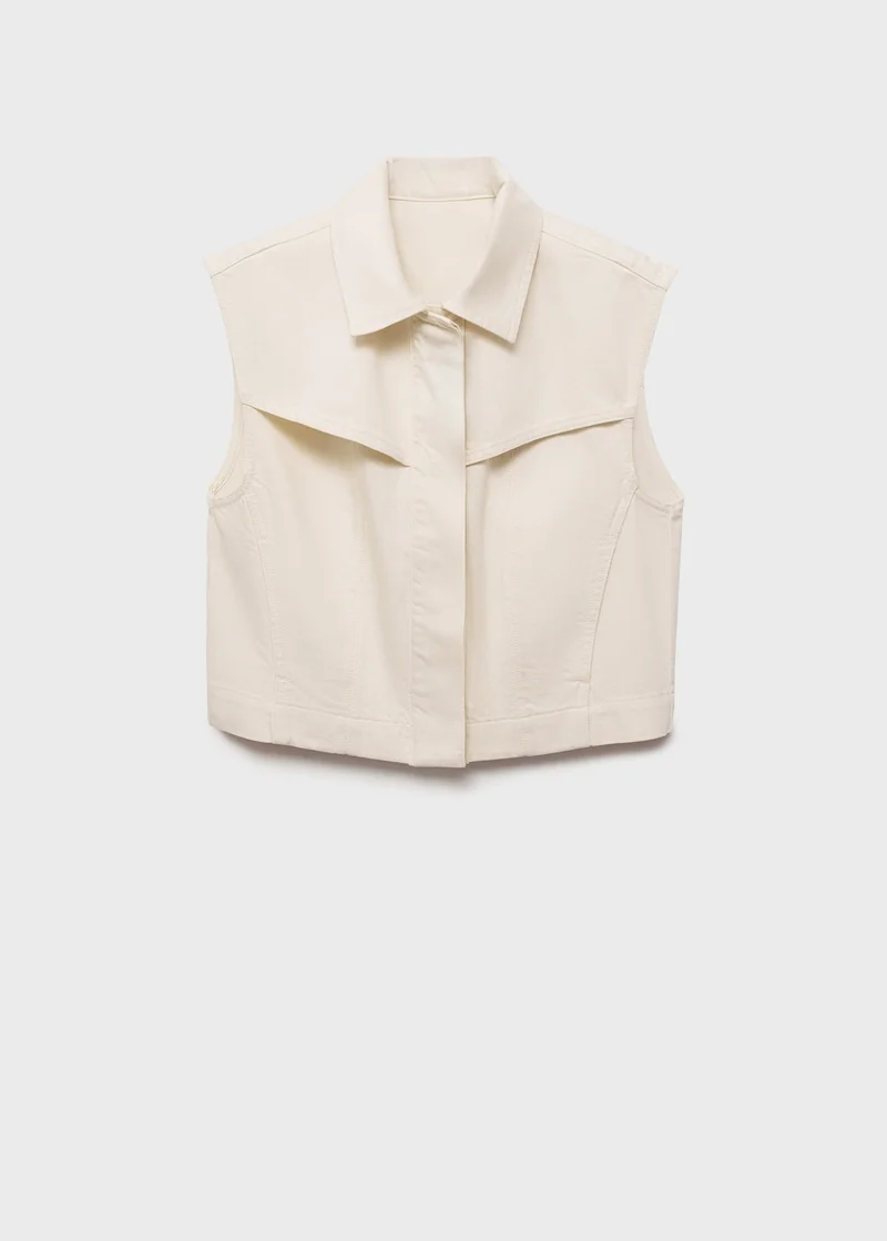 MANGO Denim-Effect Waistcoat