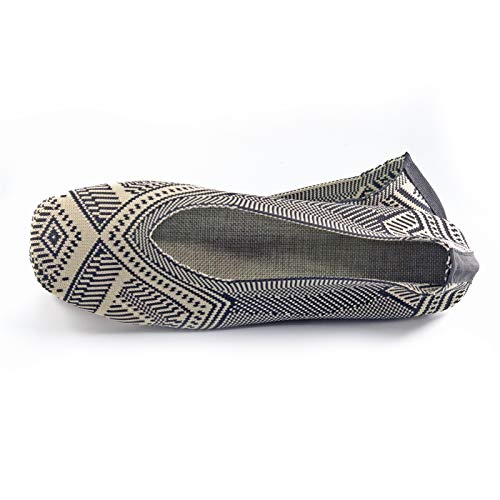 RVROVIC Women's Square Toe Knit Flats Shoes Casual Slip on Ballet Flats Comfortable Shoes for Women Black - Image 4