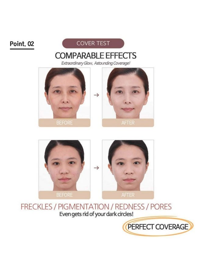 MIBA Miba SEASON 2 Full Coverage Big Cushion Foundation SPF50+ PA++++ Refill (23)  - Image 4