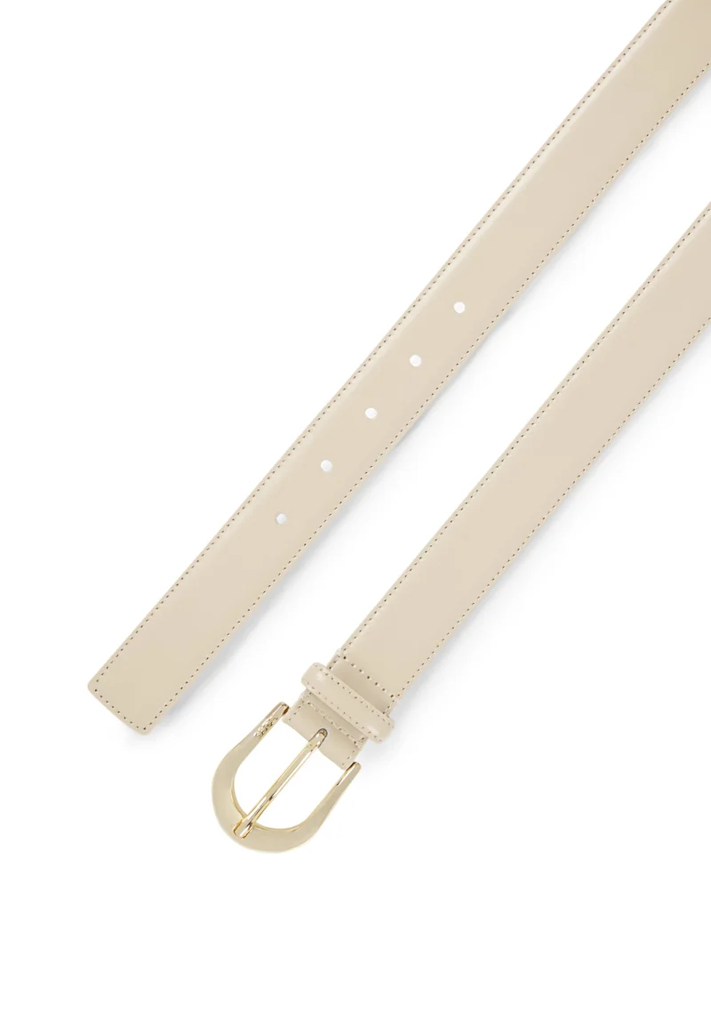 بوس Italian-leather belt with golden buckle