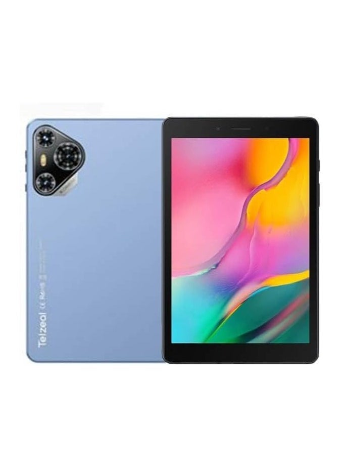 📘 P800 Android 12 Tablet – 8 Inch Display, Dual SIM 4G LTE, 6GB RAM + 256GB ROM, 5G WiFi, 5000mAh Battery, Wireless Keyboard Included – Ultra-Portable Blue Tablet for Work, Study, Gaming & Daily Use