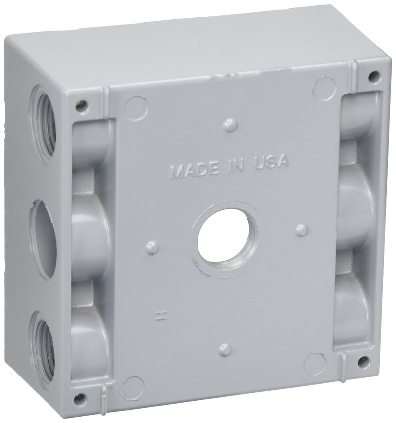 Greenfield Made in The USA B252PS Series Weatherproof Electrical Outlet Box Gray