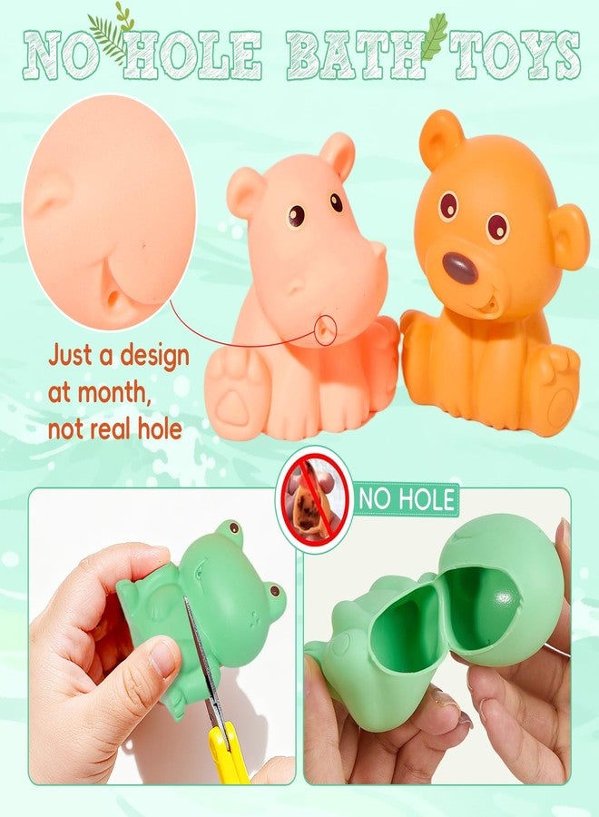 AMCHSURI Baby Bath Toys for Babies 6-12 Months | Sealed, No Hole & Mold Free Bath Toys for Toddlers | Soft & Safe Floating Bathtub Water Pool Toys for Babies, 9 PCS Wild Animals Tub Toys - Image 2