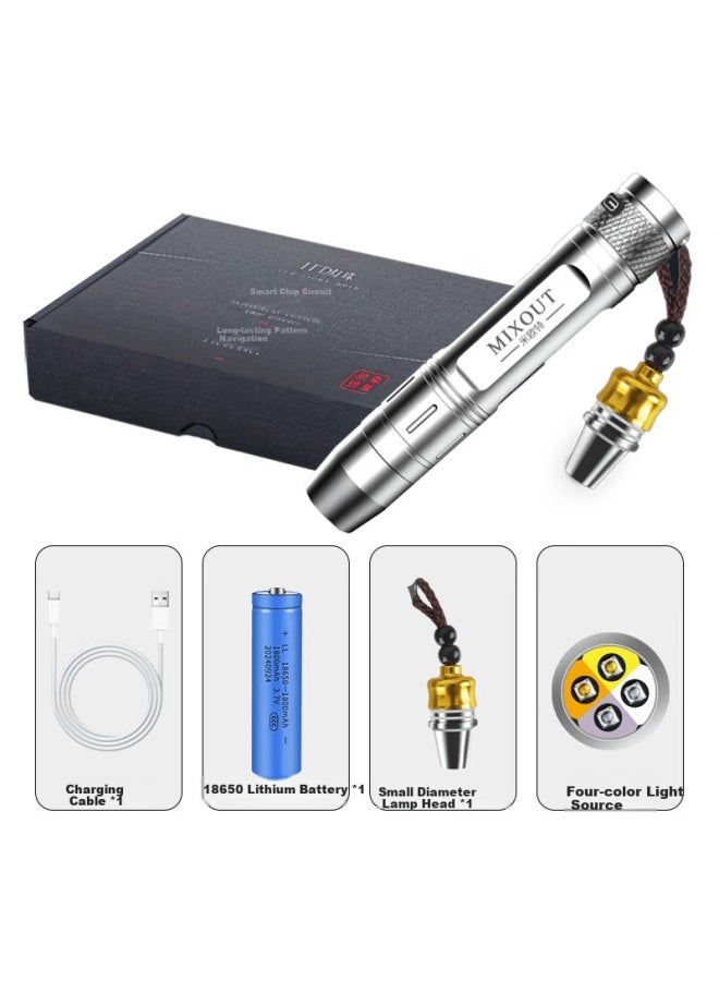 Mixout Miout Four-light Source Jade Identification elry Antique Professional High-power Flashlight 395nm Uv Detection For And Alcohol - Image 2