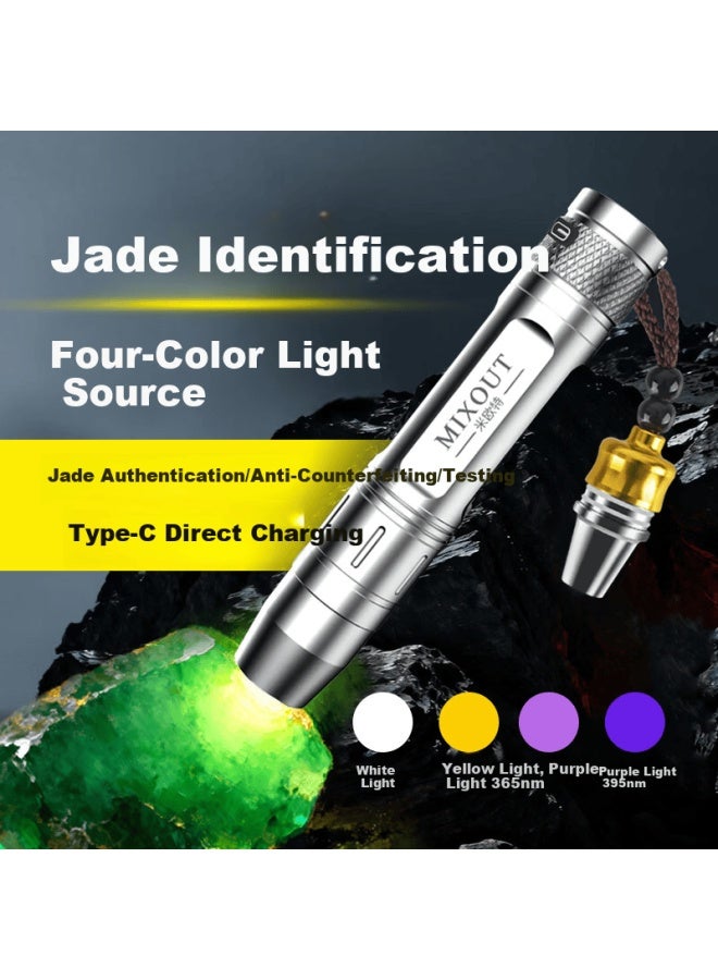 Mixout Miout Four-light Source Jade Identification elry Antique Professional High-power Flashlight 395nm Uv Detection For And Alcohol - Image 1