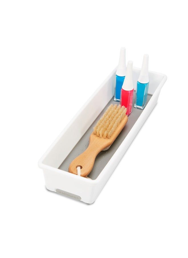Madesmart Classic Drawer Bin 12-Inch x 3-Inch Size White  - Image 3