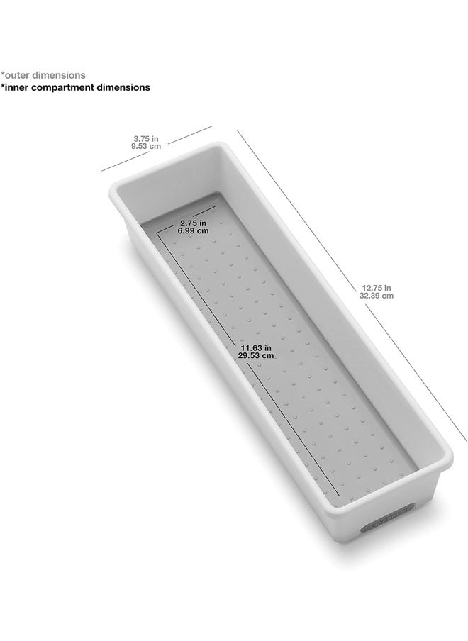 Madesmart Classic Drawer Bin 12-Inch x 3-Inch Size White  - Image 5