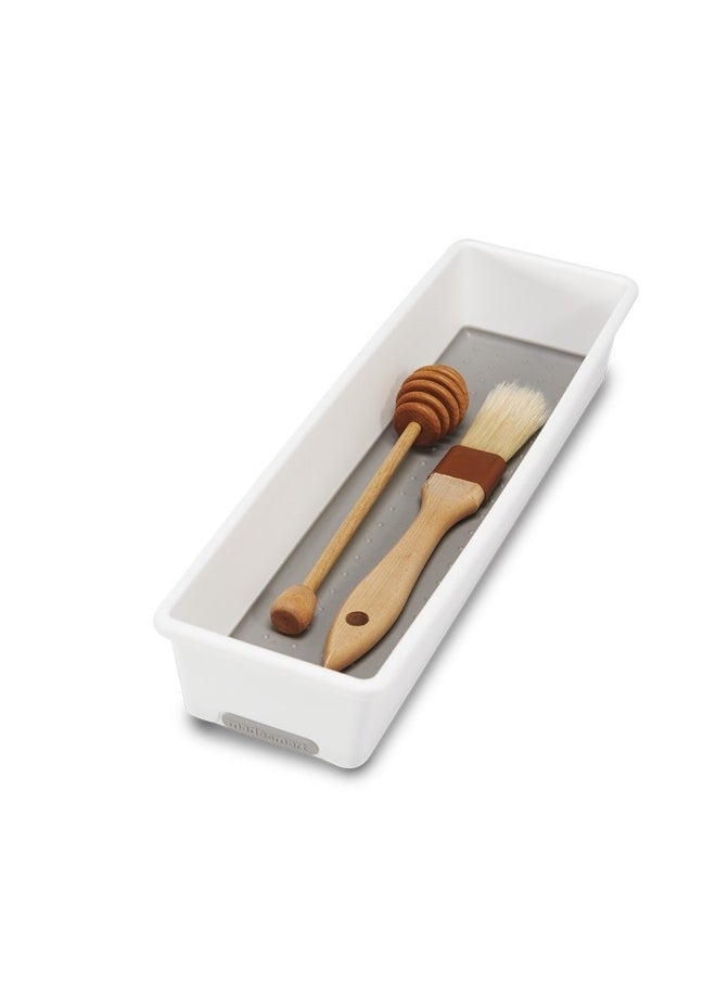 Madesmart Classic Drawer Bin 12-Inch x 3-Inch Size White  - Image 2