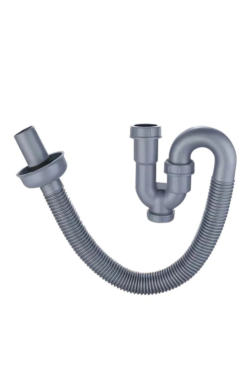 إيروريكس قطعة واحدة من أنبوب تصريف على شكل حرف U مضاد للروائح لحوض الغسيل، طقم أنبوب تصريف على شكل حرف S لحوض غسيل اليدين، حوض غسيل يدوي، حوض غسيل خلفي