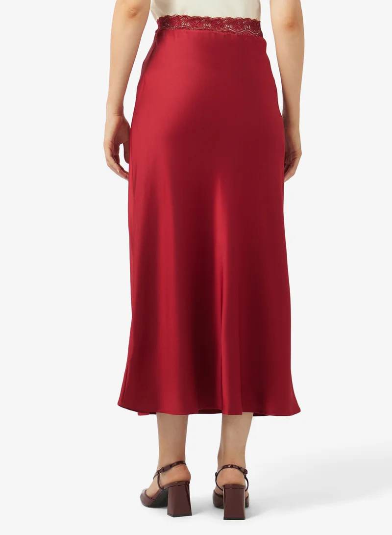 Ella  Lace Waist Hem A-line Skirt for Women | Best Price UAE