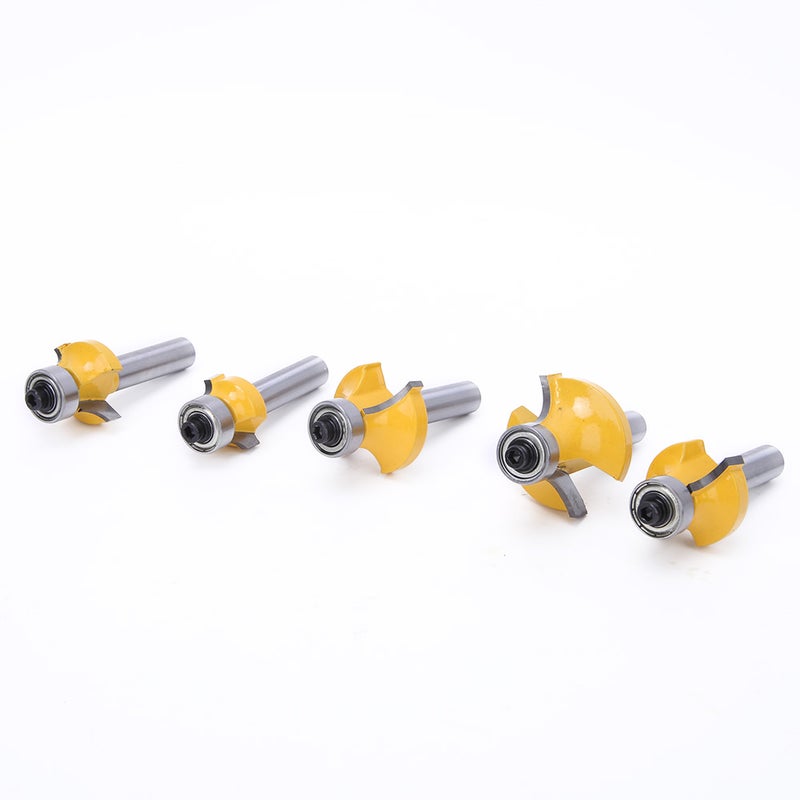 5pcs/set 8mm Shank Round Over Router Bits Woodworking Round Corner Milling Cutter Tool - Image 4