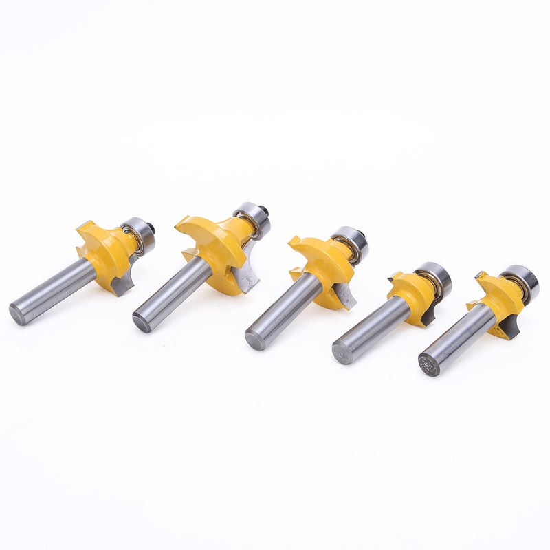 5pcs/set 8mm Shank Round Over Router Bits Woodworking Round Corner Milling Cutter Tool - Image 3