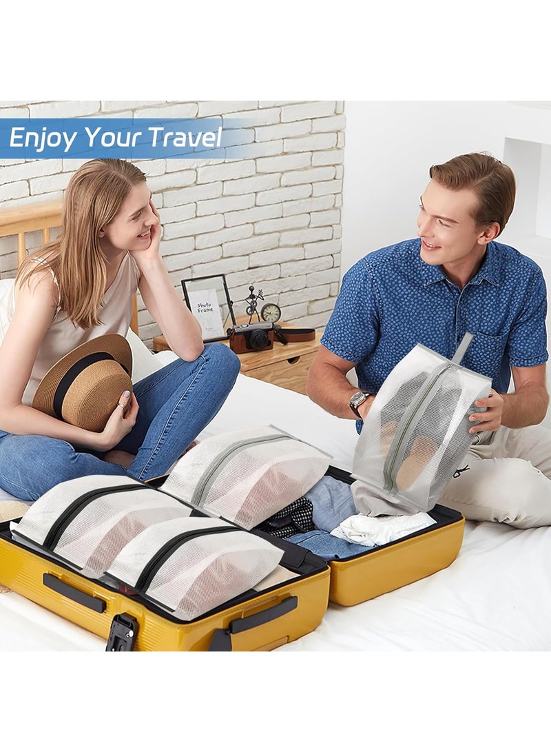 Waterproof Shoe Bags for Travel 4 Pack XX-Large Shoe Storage Bag Clear Sneaker Pouch Portable Boots Organizer with Sturdy Zipper for Men & Women - Image 4