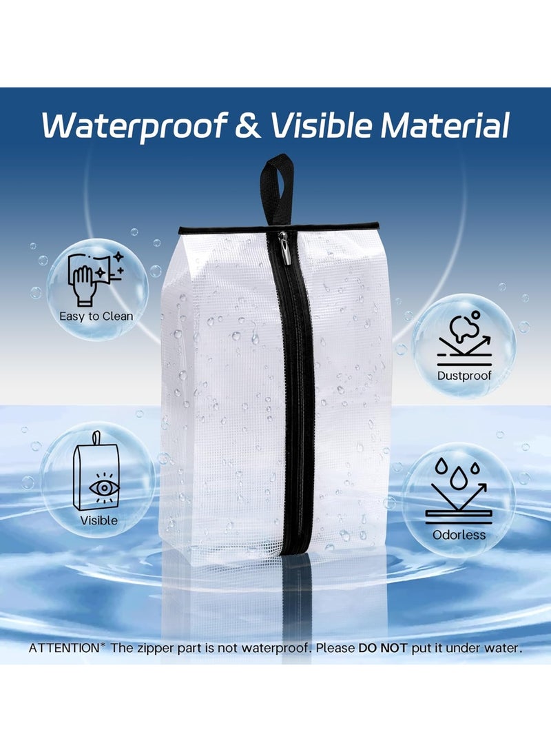 Waterproof Shoe Bags for Travel 4 Pack XX-Large Shoe Storage Bag Clear Sneaker Pouch Portable Boots Organizer with Sturdy Zipper for Men & Women - Image 3
