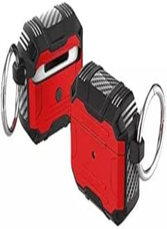 Carbon Fiber Protective Cover for AirPods 3 -2021 (Red/Black)