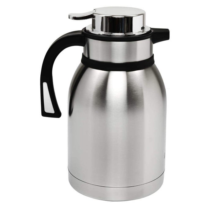 STAINLESS STEEL VACUUM JUG WITH HOT WATER JUG TEA COFFEE POT THERMOS VACUUM FLASK AND THERMOS BOTTLE FOR HOME RESTAURANT HOTEL OFFICE TRAVEL WATER JUG VACUUM INSULATED 2000 ML_SILVER
