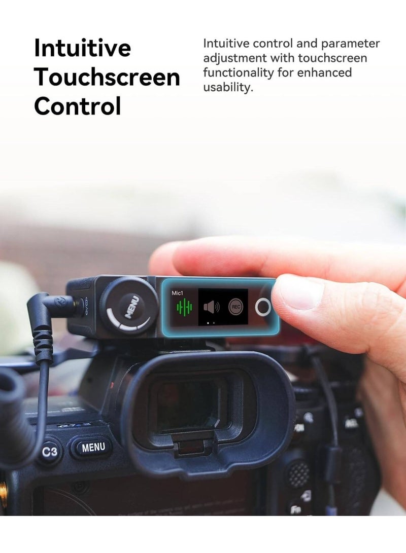 Hollyland LARK MAX Wireless Microphone, ENC Noise Canceling, Studio Audio Quality, 22H Duration, 820ft Range, 8GB Storage Recording Mic, Compatible with DSLR Camera, iPhone, Android and PC, Black - Image 5