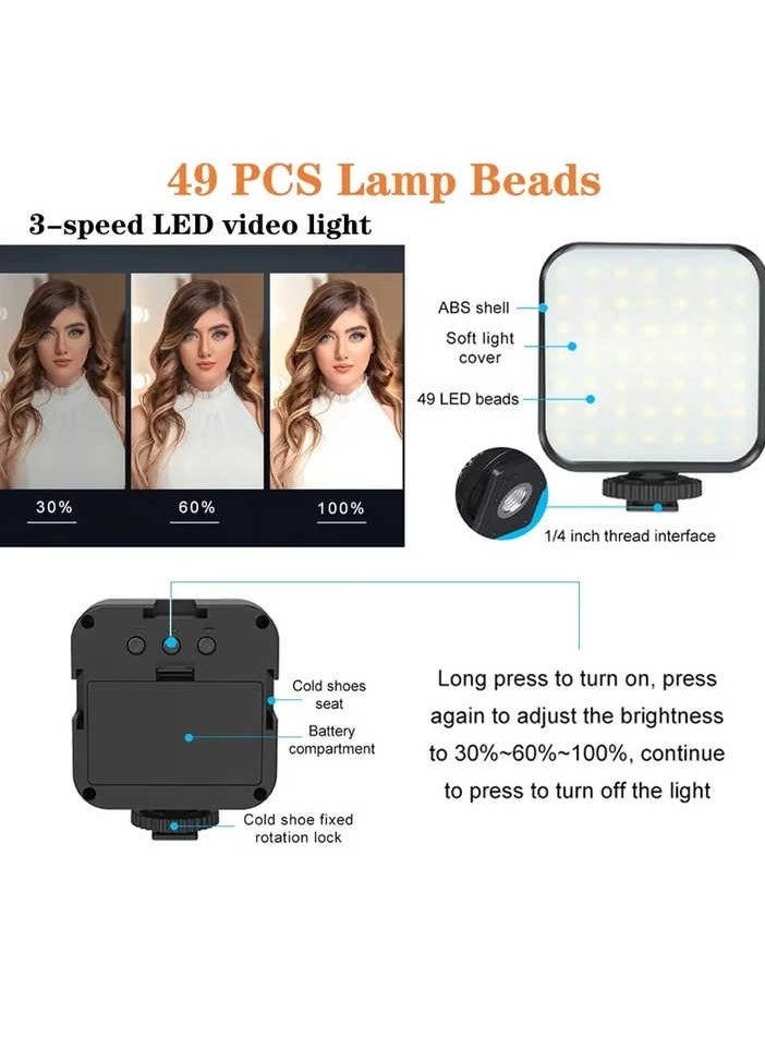 Generic Mobile Phone Video Vlog Kit with Microphone, LED Light, Tripod.  - Image 5