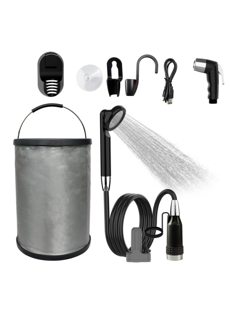 Albawadi Portable Shattaf Electric Bidet Camping Shower Sprayer Pump Kits With Bucket - Image 2