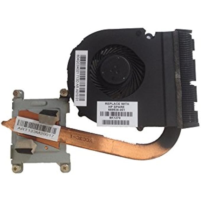 CPU COOLING FAN WITH HEATSINK 669935-001 FOR HP PAVILION DM4-3000 DM4-3100 DM4-3024TX DM4-3025TX DM4-3013CL DM4-3007XX DM4-3050US - Image 1