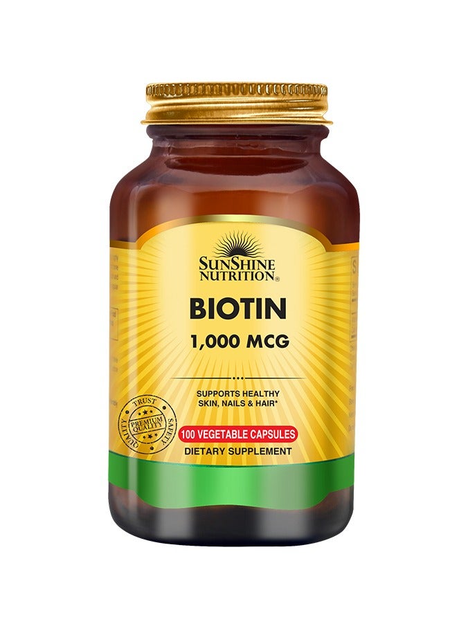 SUNSHINE NUTRITION Sunshine Nutrition Biotin 1000mcg (100 Tablets) 