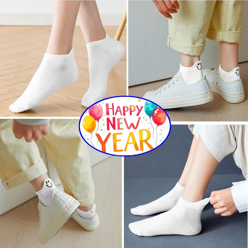 IBEILLI Women Cute Socks 10 Pairs Cotton Kawaii Embroidered Funny Low Cut Ankle Socks for Women Girls - Image 3