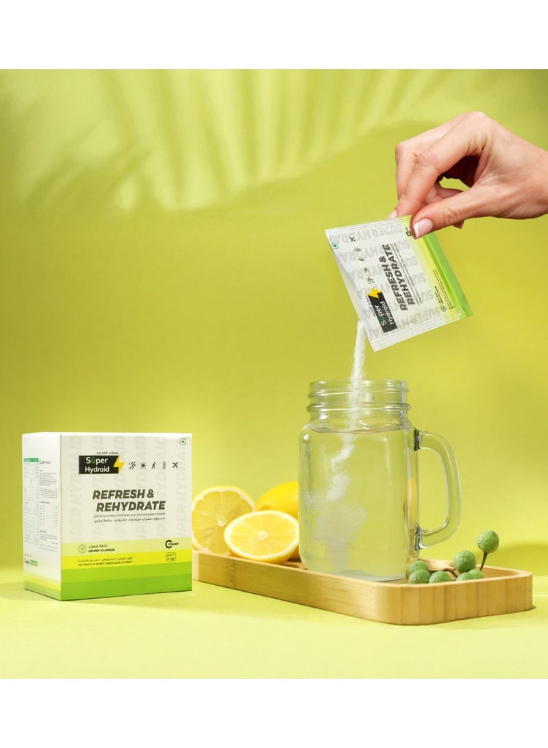 Super Hydraid Electrolyte Drink Mix | Lemon | Pack of 10 Sachets - Image 3