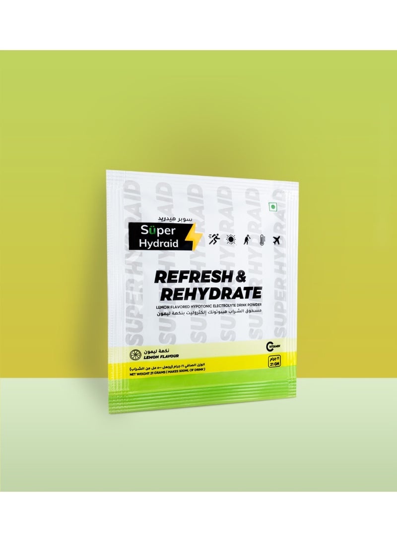 Super Hydraid Electrolyte Drink Mix | Lemon | Pack of 10 Sachets - Image 5
