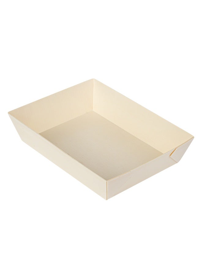 Restaurantware Taipei 20 Ounce Food Containers, 100 Rectangle Wooden Bento Boxes - Lids Sold Separately, Grease Impermeable, Poplar To Go Boxes, Disposable, Serve Noodles, Dumplings, And More - Image 1