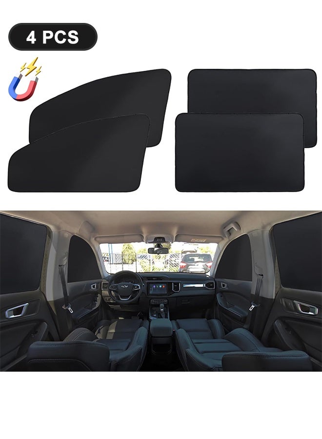 انت 4 قطع من ستائر نوافذ السيارة، ستائر خصوصية السيارة، أغطية نوافذ السيارة ذات الضوء العازل بنسبة 100%، مظلة شمسية مغناطيسية للنافذة الجانبية تحافظ على البرودة أثناء التغذية، القيلولة، تغيير الملابس، التخييم - Image 1
