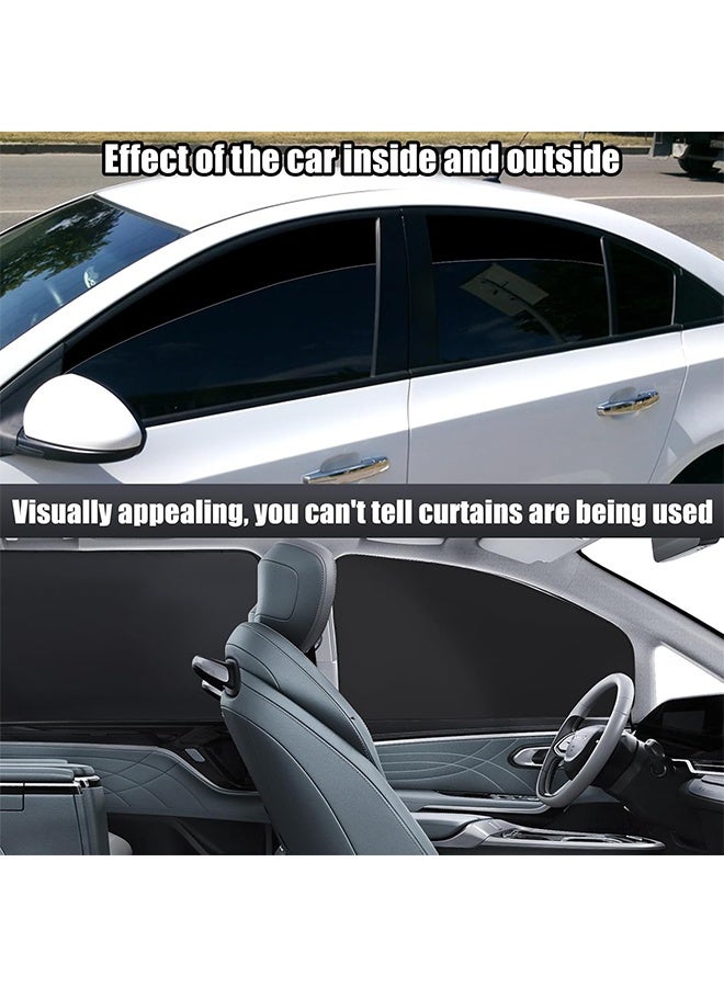 انت 4 قطع من ستائر نوافذ السيارة، ستائر خصوصية السيارة، أغطية نوافذ السيارة ذات الضوء العازل بنسبة 100%، مظلة شمسية مغناطيسية للنافذة الجانبية تحافظ على البرودة أثناء التغذية، القيلولة، تغيير الملابس، التخييم - Image 5