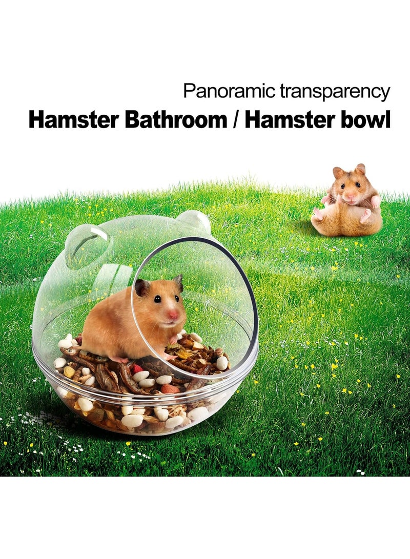 Meetion Hamster Bathtub,Hamster Bathroom,Sand Bath Container,Hamster Toilet and Sandbox Dust Bathtub,Hamster Bed,Sand Bath Box for Hamster Cage Accessories (S 4.4x4.4x3.5 inch) - Image 3