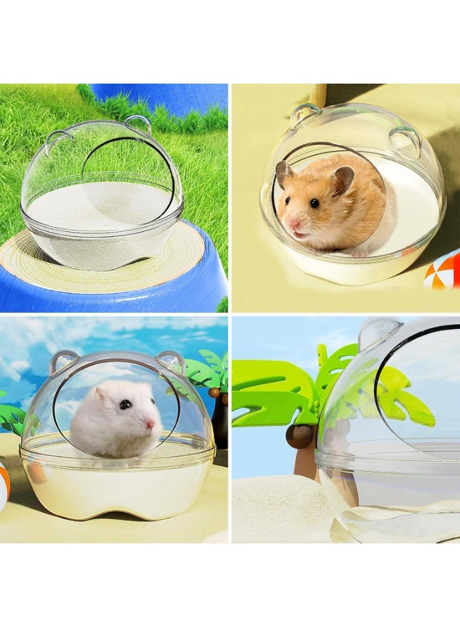 Meetion Hamster Bathtub,Hamster Bathroom,Sand Bath Container,Hamster Toilet and Sandbox Dust Bathtub,Hamster Bed,Sand Bath Box for Hamster Cage Accessories (S 4.4x4.4x3.5 inch) - Image 4