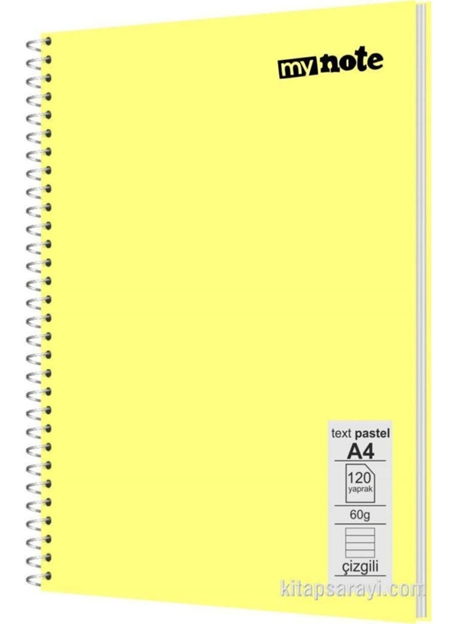 Mynote Flex Pastel Notebook Spiral PP Cover 120yp Striped A4 1 Piece 