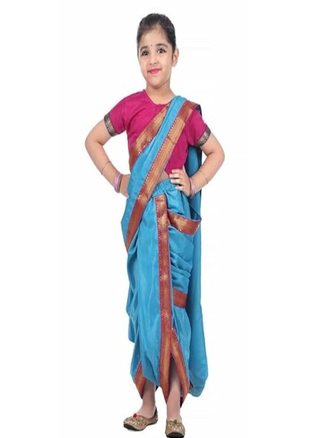 DESI ANDAAZ Rani Laksmi Bai Dress for Girls Kids Costume with Complete Accessories Jhansi Ki Rani Freedom Fighter & National Hero Costume (8-9 Years) - Image 3