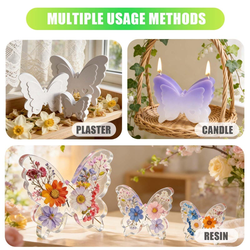 BDYLYS Butterfly Resin Molds, Butterfly Candle Molds Silicone, Flexible Effortless Demoldable Epoxy Molds for Resin Casting, Soap, Candle, Flowers Preservation, Spring Decor & Easter Gifts - Image 5