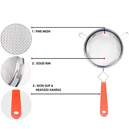 Konquer TimeS Stainless Steel Soup & Juice Strainer/Liquid Filter Size- 12 X 29 X 7 - (13 Cm),Silver - Image 4