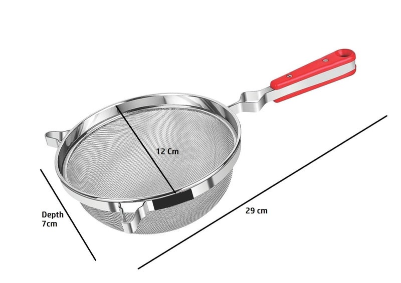 Konquer TimeS Stainless Steel Soup & Juice Strainer/Liquid Filter Size- 12 X 29 X 7 - (13 Cm),Silver - Image 3