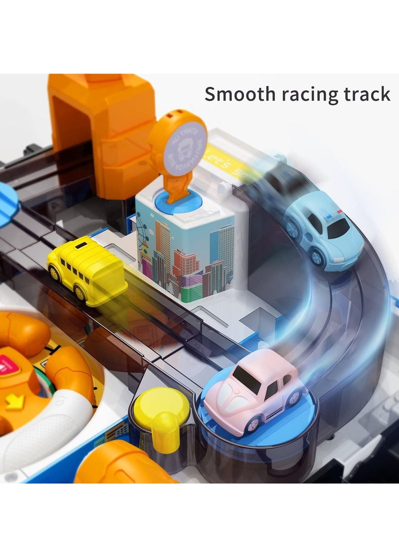 عربست ألعاب سباق السيارات والمغامرات، مركبة لعب مع الصوت والضوء، لعبة مغامرات إنقاذ السيارة، ألعاب حافلة متحولة، أفضل الهدايا للأطفال من سن 3 إلى 8 سنوات من الأولاد والبنات - Image 5