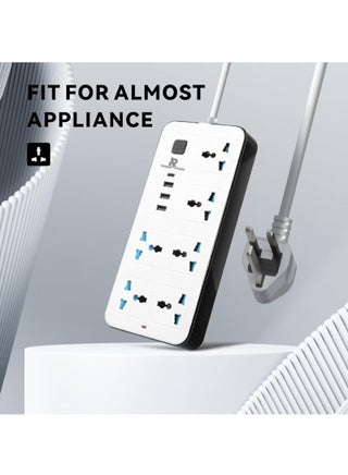 5 meters Universal Extension Cord with 6 Power Socket and 3 USB + 1 PD Slots 6 Way Power Strip with USB type C PD Charging slot Extension Lead 5 meter(6S+3U+1PD 5M) - view 3