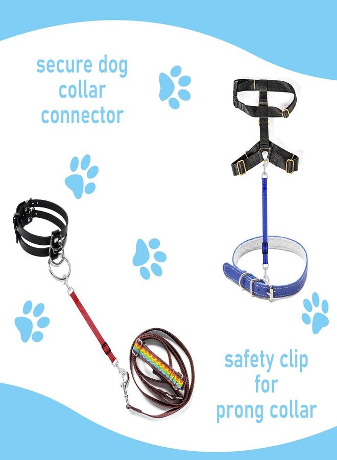 Cobee Reflective Nylon Puppy Collar, Backup Collar, Adjustable Dog Harness Connector, Double Ended Clasp Clip (Red, Blue) - 2 Pcs - Image 4