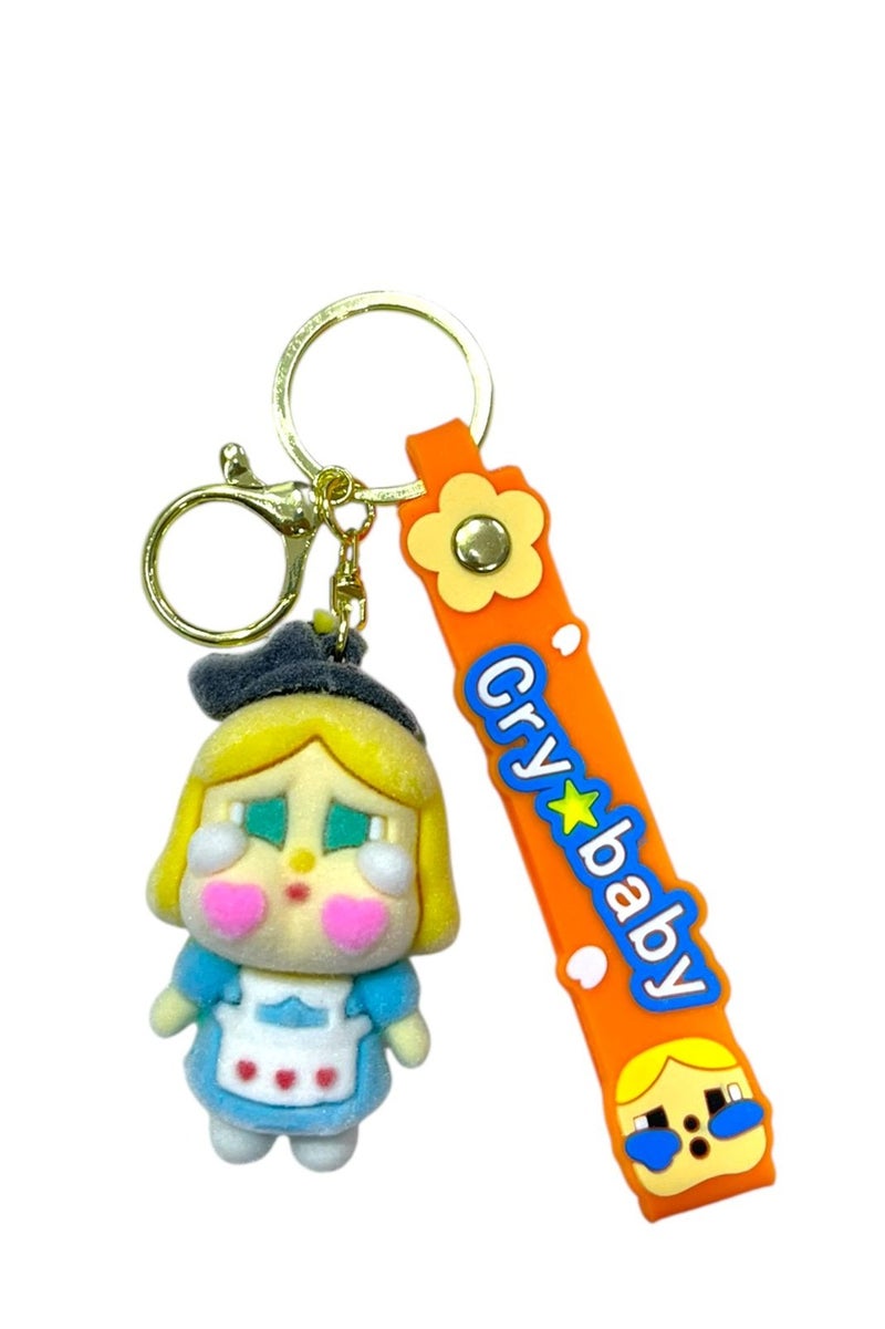 CRYBABY Keychain - Cute Cartoon Keychain - 3D - Unique Pendant - Rubber Toys - Backpack Hanger - Bag Decoration - Birthday Gifts