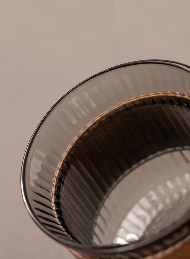 Vertical pattern glass cup summer coffee home insulation water cup - Image 3