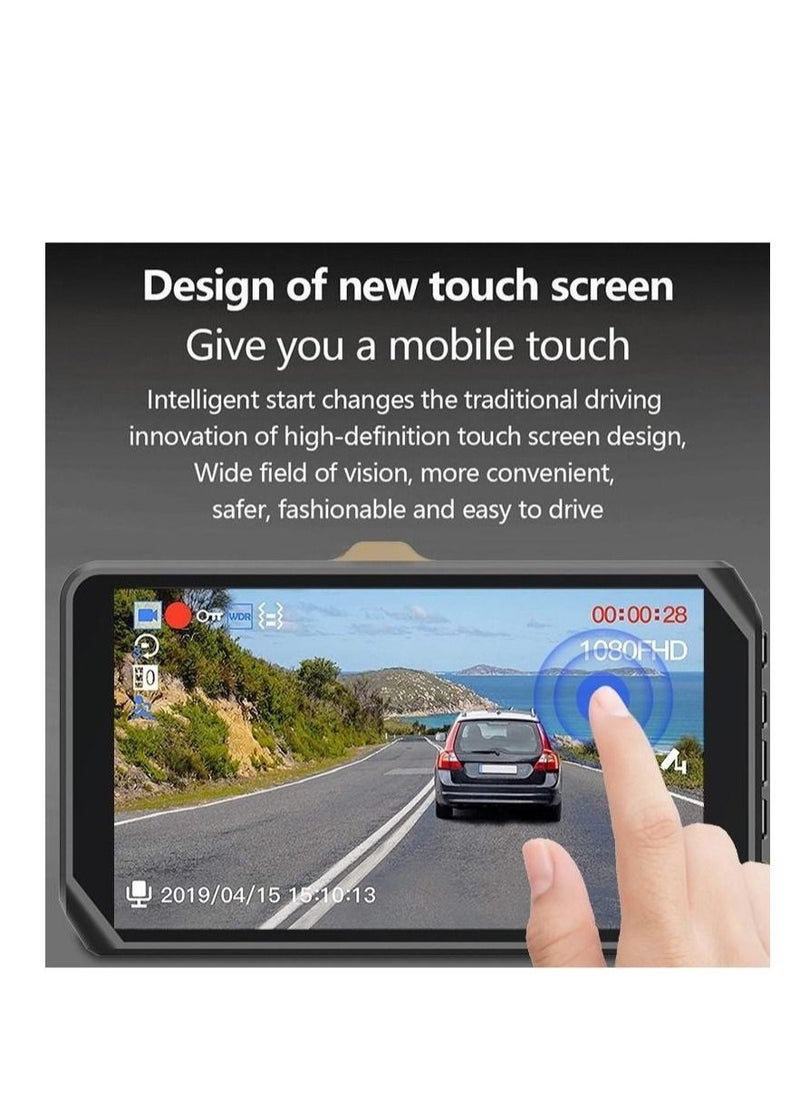 Generic 4 inch Car DVR Dash Cam Recording G-sensor 1080P HD Dual Lens Camera Video Audio  - Image 4