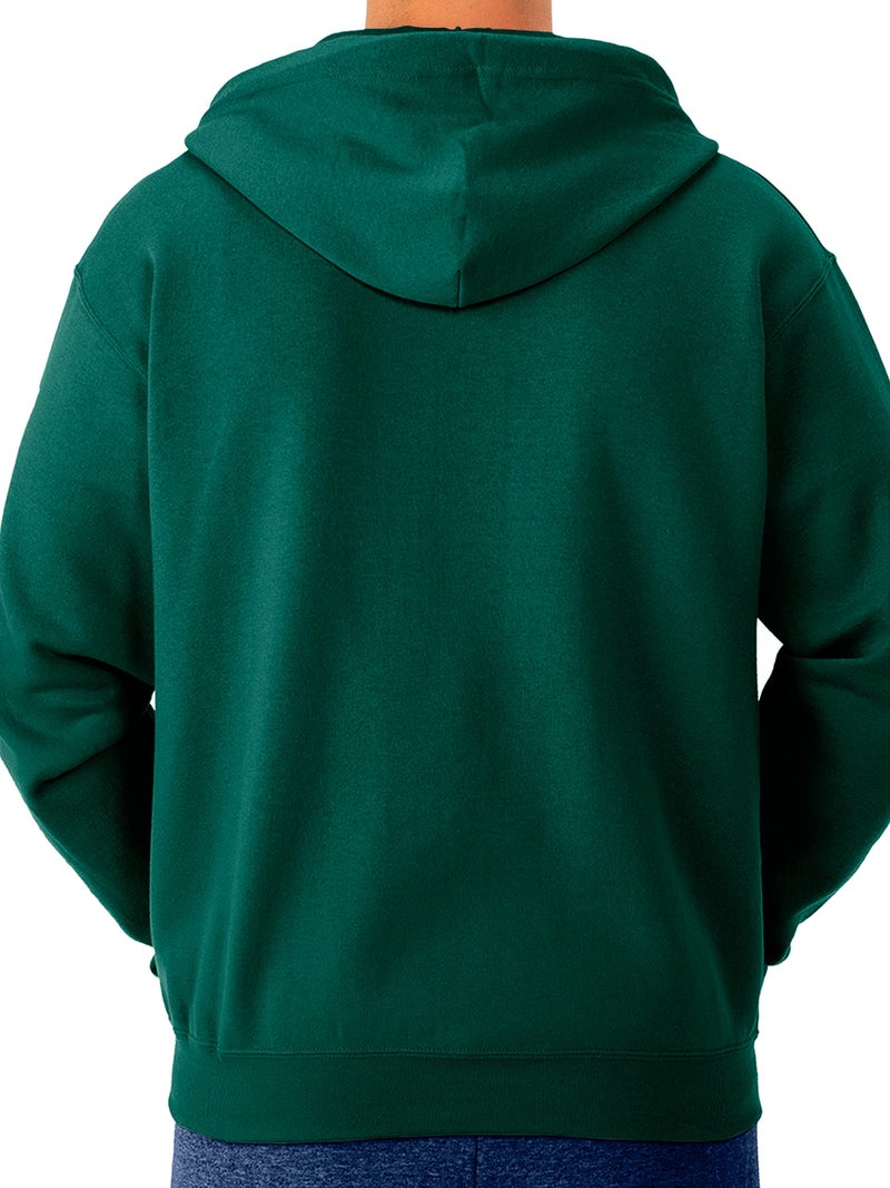 Jerzees -Men's NuBlend -Fleece -Sweatshirts & -Hoodies, Full Zip-Forest Green, Small - Image 3