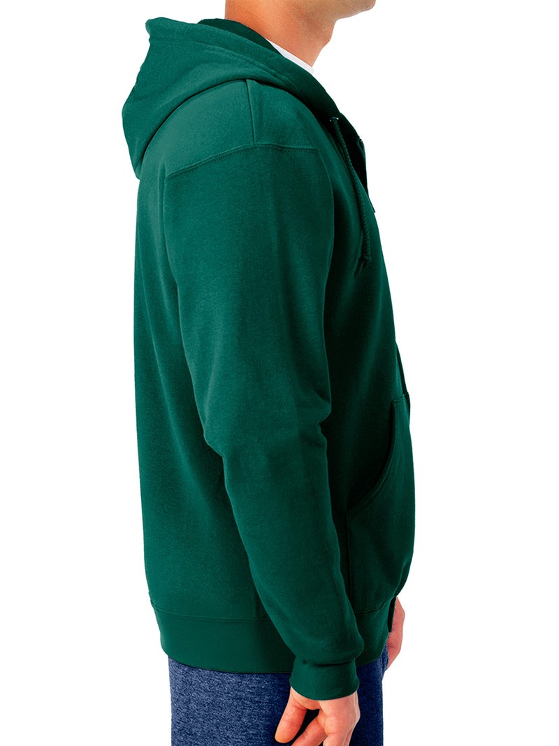 Jerzees -Men's NuBlend -Fleece -Sweatshirts & -Hoodies, Full Zip-Forest Green, Small - Image 2