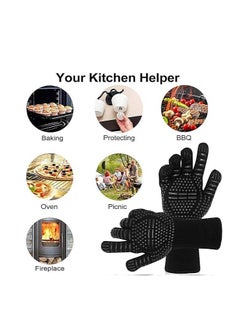 Generic High Temperature Heat Insulated Anti-Scald Gloves, for Microwave Oven and Grill  - Image 2