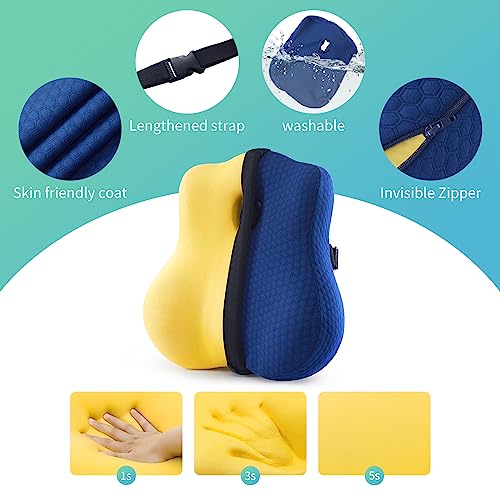 seeknow Lumbar Support for Chair Back Support for Couch Lumbar for Car Office Chair Back Cushion for Lower Back Pain Memory Foam Back Rest for Desk Chair, Recliner, Car Seats - Image 3