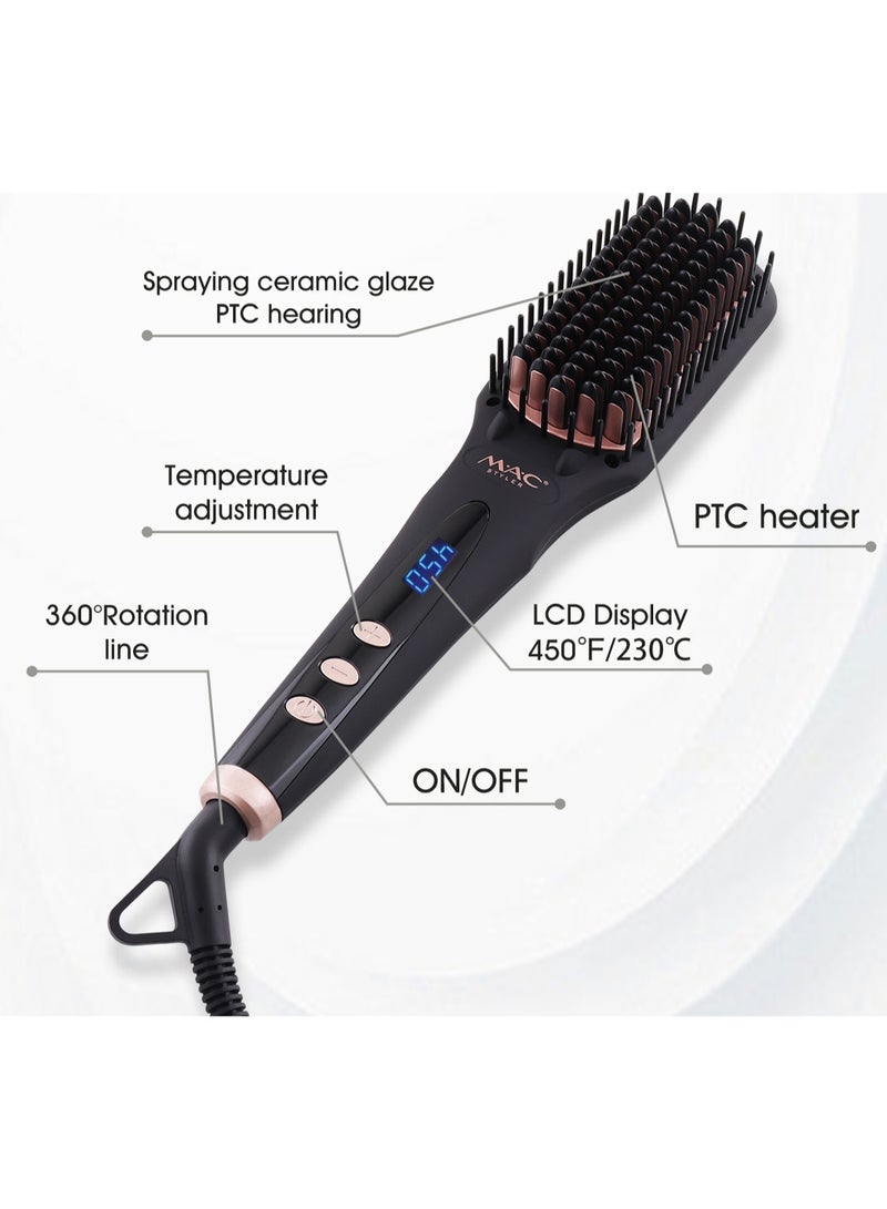 MAC Styler Home Salon 450F Electric Straightening Comb Ceramic Straightening Brush MC-19 - Image 2