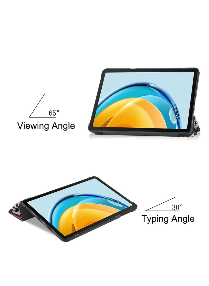 Case Compatible with Huawei MatePad SE 10.4 2023 Flip Stand PU Protective Cover For Matepad SE 10.4 Inch Tablet Cases (Graffiti) - Image 4